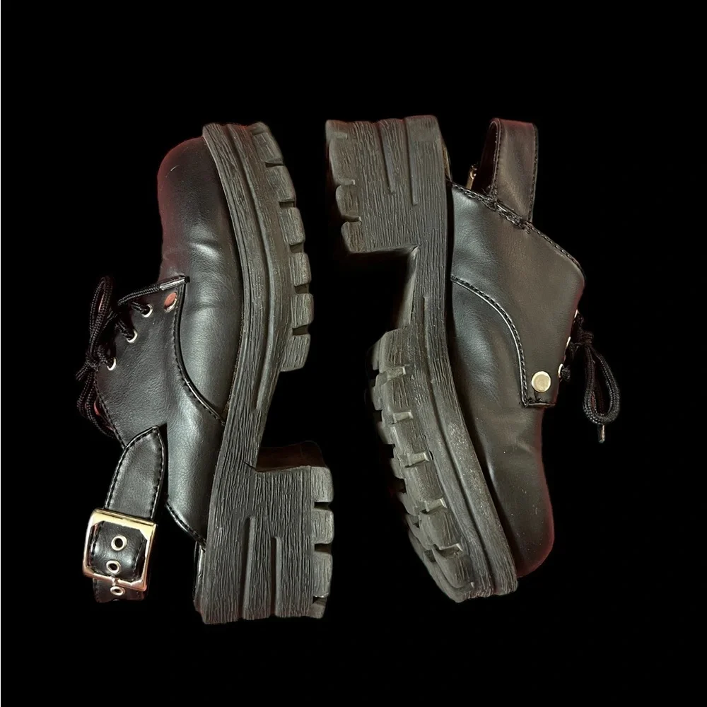 VINTAGE Coco Blue 90s Platform Shoes - Picture 4 of 6